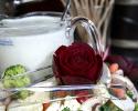 veggie tray with a beet rose